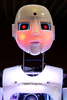 机器人,惭愧,红色,脸,就业问题,展示,多特蒙德,地区,北莱茵威斯特伐利亚,德国,欧洲
