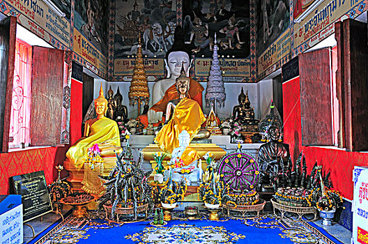 祈祷,大厅,神圣,区域,寺院,庙宇,泰国,亚洲