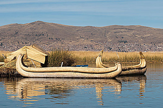 秘鲁,提提卡卡湖,乡村,漂浮
