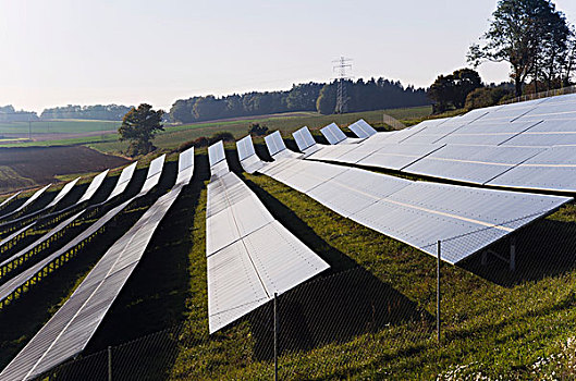 太阳能,农场,靠近,巴伐利亚,德国,欧洲