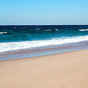 放松,靠近,天空,阿曼,海岸线,海洋,海湾,石头,海滩