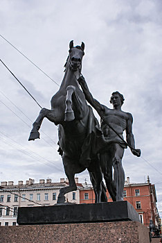 雕塑,纪念碑,彼得斯堡,城市,拱形