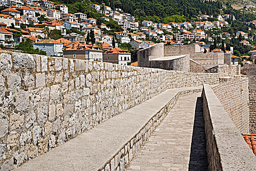 墙壁,历史名城,杜布罗夫尼克,克罗地亚,世界遗产,亚德里亚海
