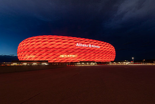 红色,光亮,竞技场,慕尼黑,上巴伐利亚,巴伐利亚,德国,欧洲
