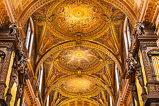 英格兰,伦敦,圣保罗大教堂,天花板