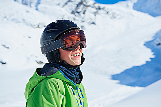 男孩,滑雪,假日,悉特图克斯,奥地利