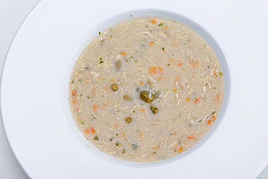 奶油蔬菜汤,特写,隔绝,白色背景,背景