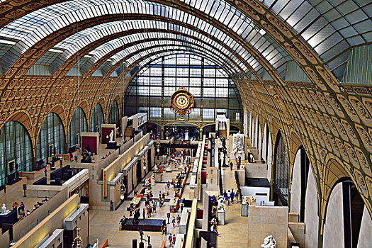 火车站,大厅,雕塑,展示,博物馆,码头,巴黎,法国,欧洲