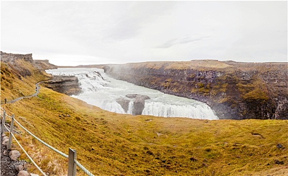 瀑布,河,冰岛