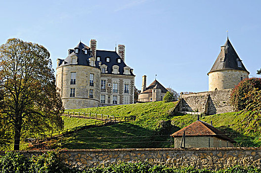 城堡,乡村,博格斯,中心,区域,法国,欧洲