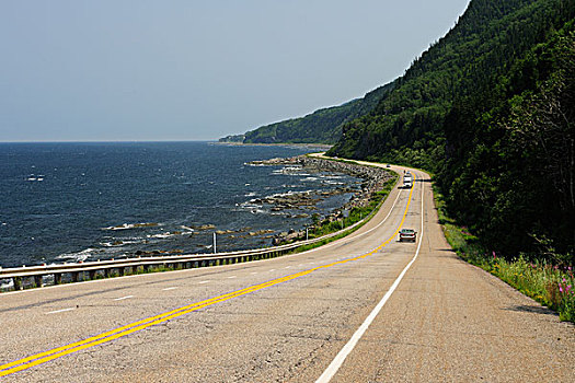沿岸,道路,劳伦斯河,魁北克,加拿大