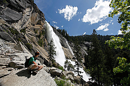 内华达,瀑布,优胜美地国家公园,加利福尼亚,美国