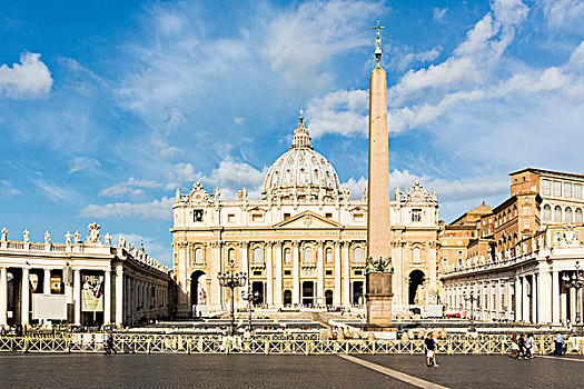 圣彼得大教堂,广场,梵蒂冈城,罗马,意大利
