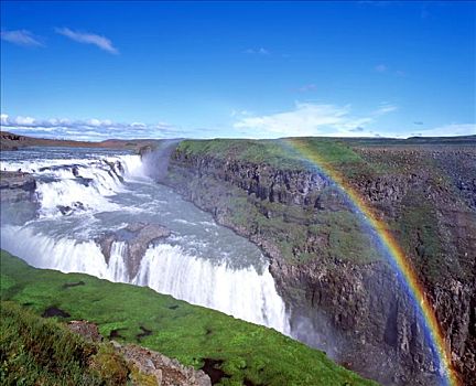 彩虹,上方,南方,冰岛