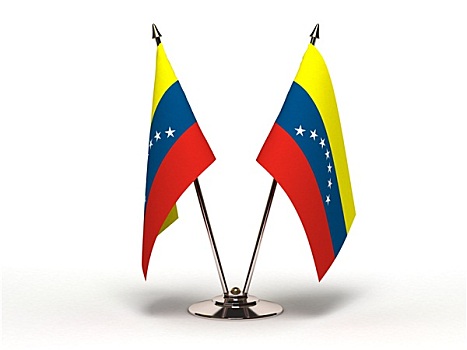 微型,旗帜,委内瑞拉,隔绝
