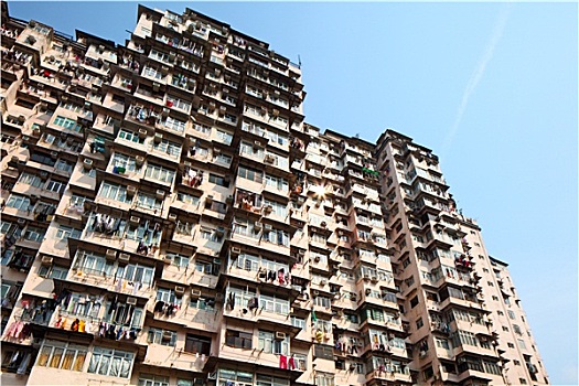 拥挤,住宅建筑,香港