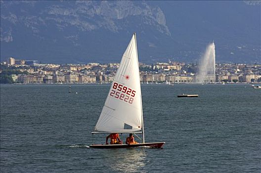 帆船,航行,日内瓦湖,日内瓦,瑞士