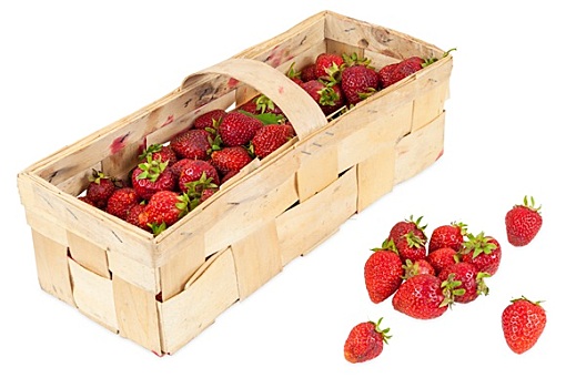 篮子,新鲜,草莓