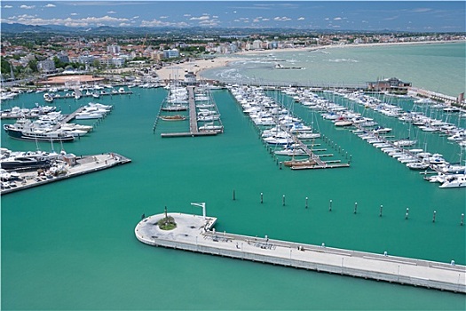 码头,湾,里米尼,意大利
