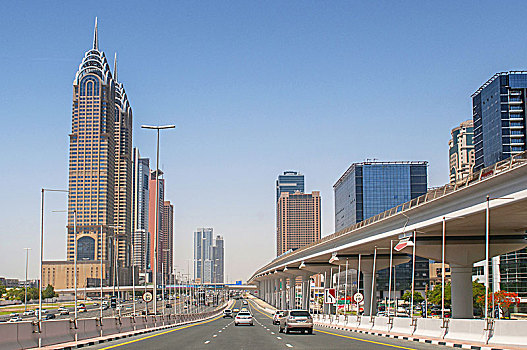 道路,迪拜,阿联酋
