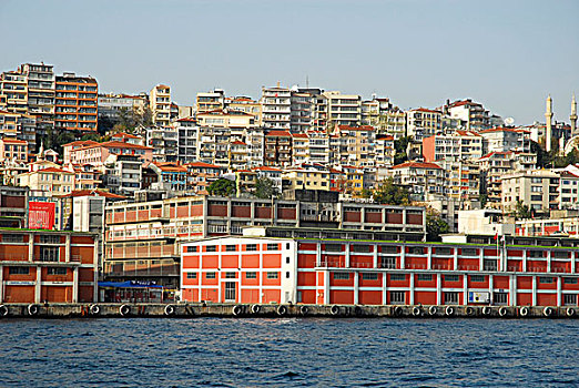码头,港口,建筑,地区,博斯普鲁斯海峡,伊斯坦布尔,土耳其