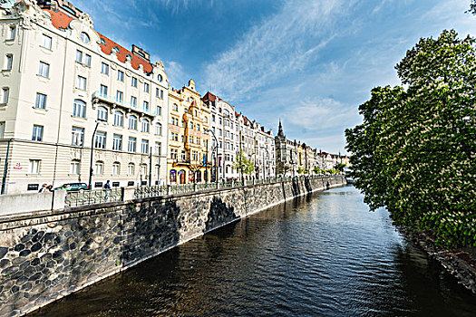 古建筑,伏尔塔瓦河,历史,中心,布拉格,捷克共和国,欧洲