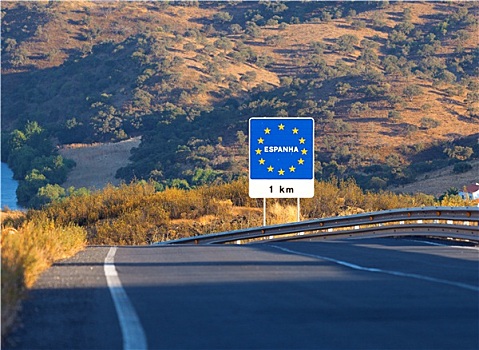 路标,边界,西班牙