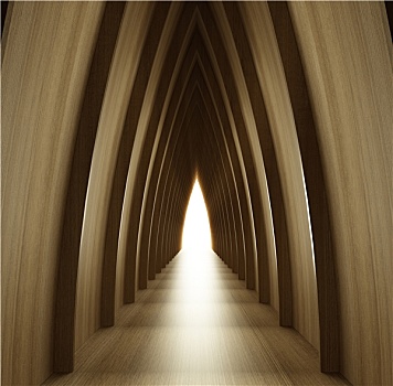 木头,走廊