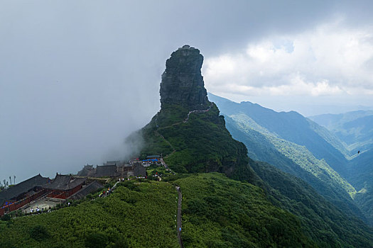 航拍贵州铜仁梵净山