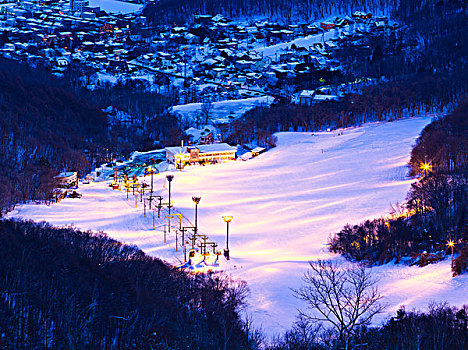 札幌,山,滑雪坡