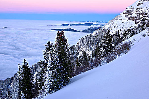 积雪,冬季风景,山,库尔姆,施维茨,瑞士,欧洲