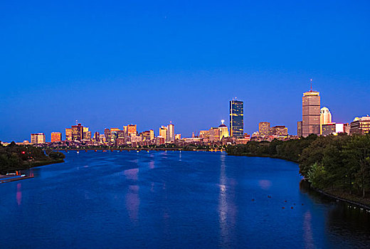 风景,波士顿,剑桥,查尔斯河