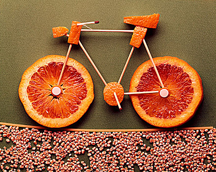 橙子,自行车