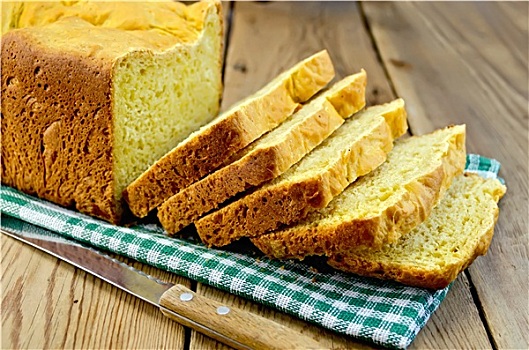 面包,黄色,绿色,餐巾