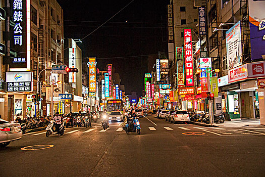 台湾嘉义市中山路商铺