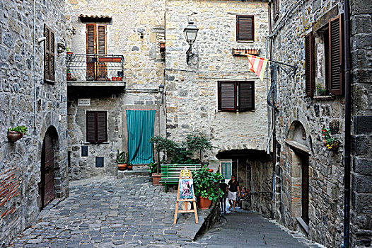 小巷,历史,地区,拉齐奥,意大利,欧洲