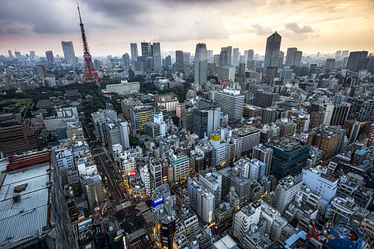 东京塔,城市风光