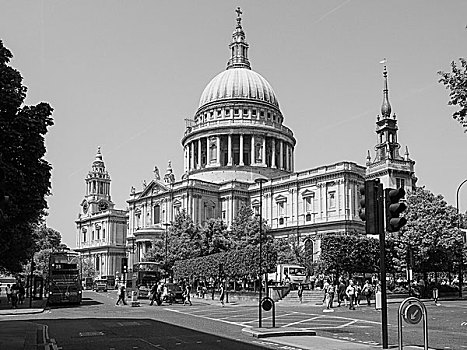 黑白,大教堂,伦敦