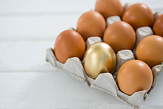 金色,复活节彩蛋,褐色,蛋,盘上,特写