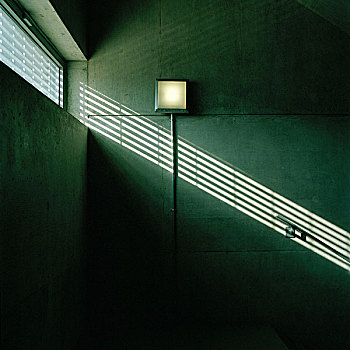 灯,泄漏,窗户,影子,绿色,墙壁,伦敦,英国,四月,2009年