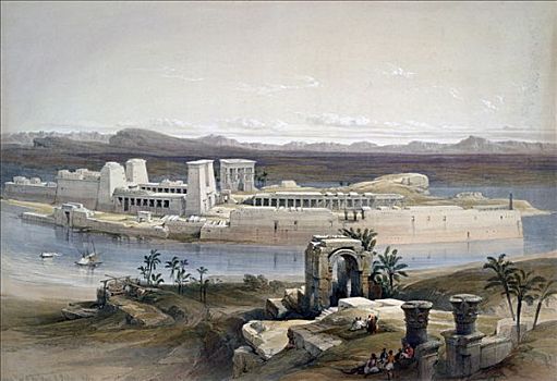 岛屿,菲莱岛,1838年,艺术家