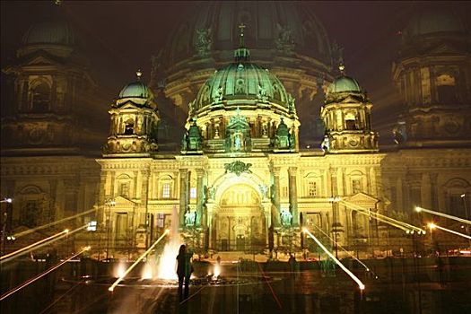 柏林,2005年,光亮,柏林大教堂,实验,变焦效果,德国
