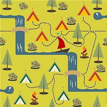 露营,场所,地图