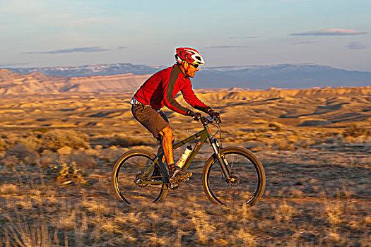 山地自行车,小路,靠近,科罗拉多