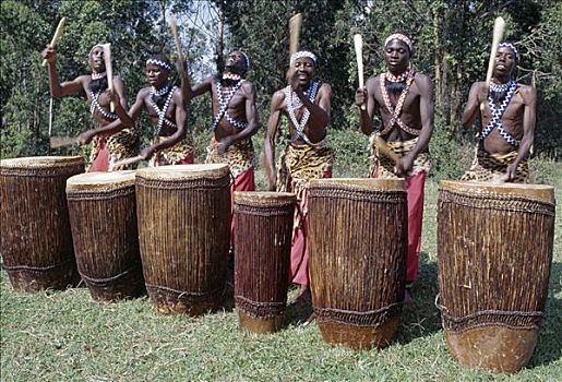鼓手,表演,白天,卢旺达,舞者,局部,皇家,今日,几个,群体,韵律,移动,印象深刻,打鼓