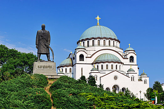 纪念建筑,教堂,圣徒,背景,贝尔格莱德,塞尔维亚,欧洲