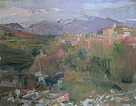 格拉纳达,油画,20年代