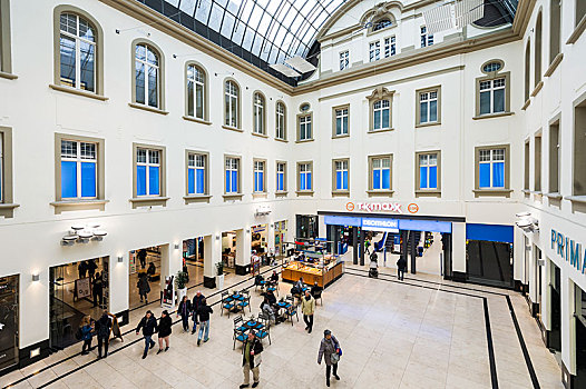 购物中心,柱子,卡尔斯鲁厄,巴登符腾堡,德国,欧洲