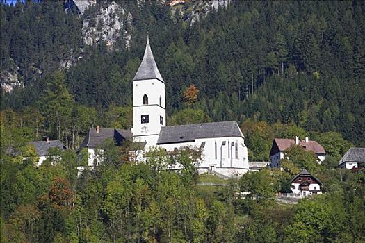 教堂,靠近,奥地利,施蒂里亚