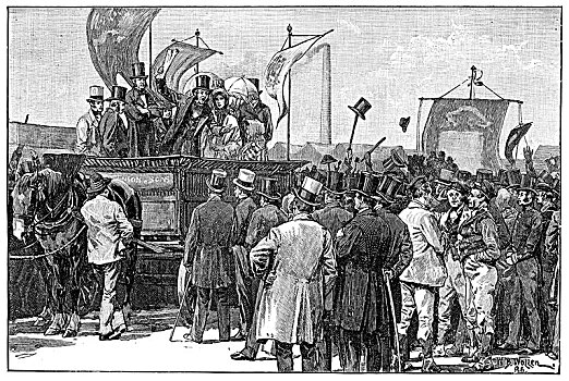 示威,普通,19世纪,艺术家